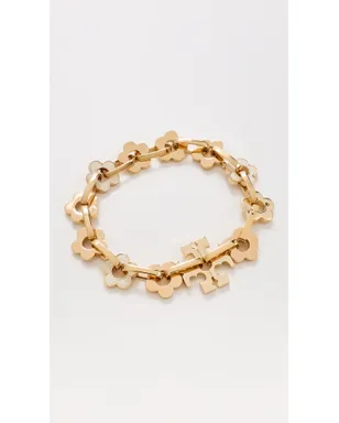 Tory Burch インターロッキング フラワー ブレスレット Tory Gold / New Ivory ワンサイズ - サムネイル2