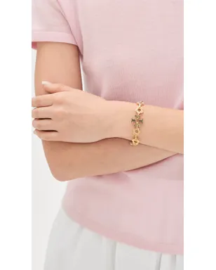 Tory Burch インターロッキング フラワー ブレスレット Tory Gold / New Ivory ワンサイズ - サムネイル3