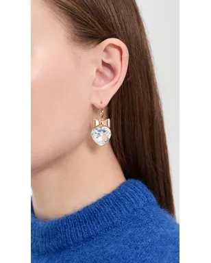 Tory Burch Heart and Bow イヤリング ゴールド/クリスタル - サムネイル3