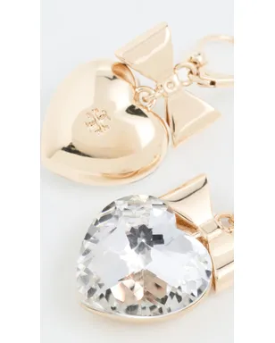 Tory Burch Heart and Bow イヤリング ゴールド/クリスタル - サムネイル4