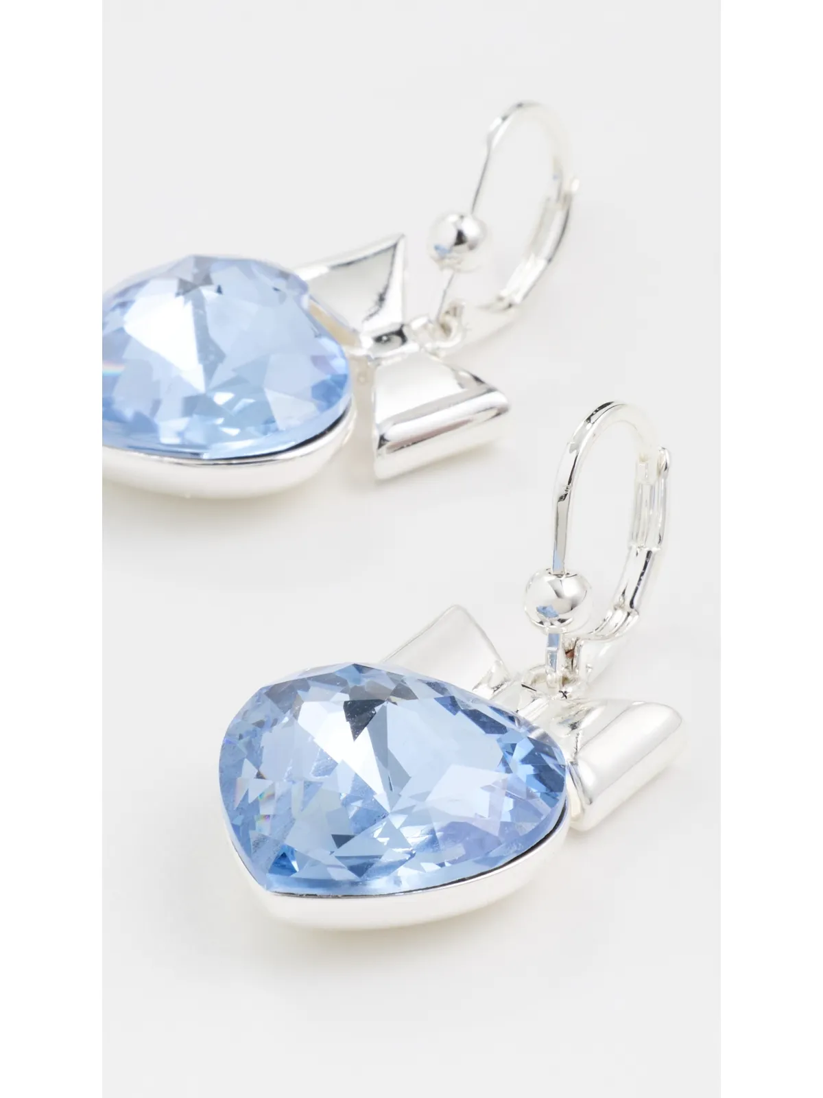 Tory Burch Curiosity ハートとリボン イヤリング ライトシルバー/ブルー ワンサイズ - 画像4