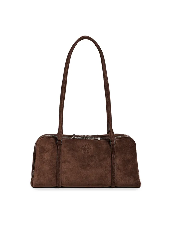 Tory Burch Tory Burch マシュマロ スエード 小型 サッチェル ダークココア ワンサイズの商品画像