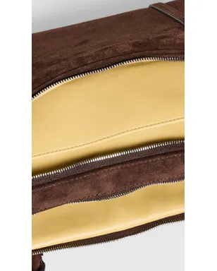 Tory Burch マシュマロ スエード 小型 サッチェル ダークココア ワンサイズ - サムネイル6