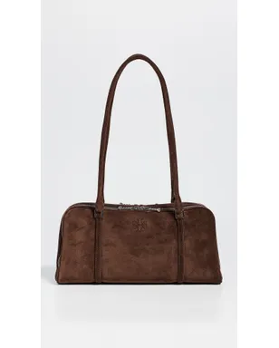 Tory Burch マシュマロ スエード 小型 サッチェル ダークココア ワンサイズ - サムネイル2