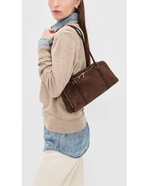Tory Burch マシュマロ スエード 小型 サッチェル ダークココア ワンサイズ - サムネイル3
