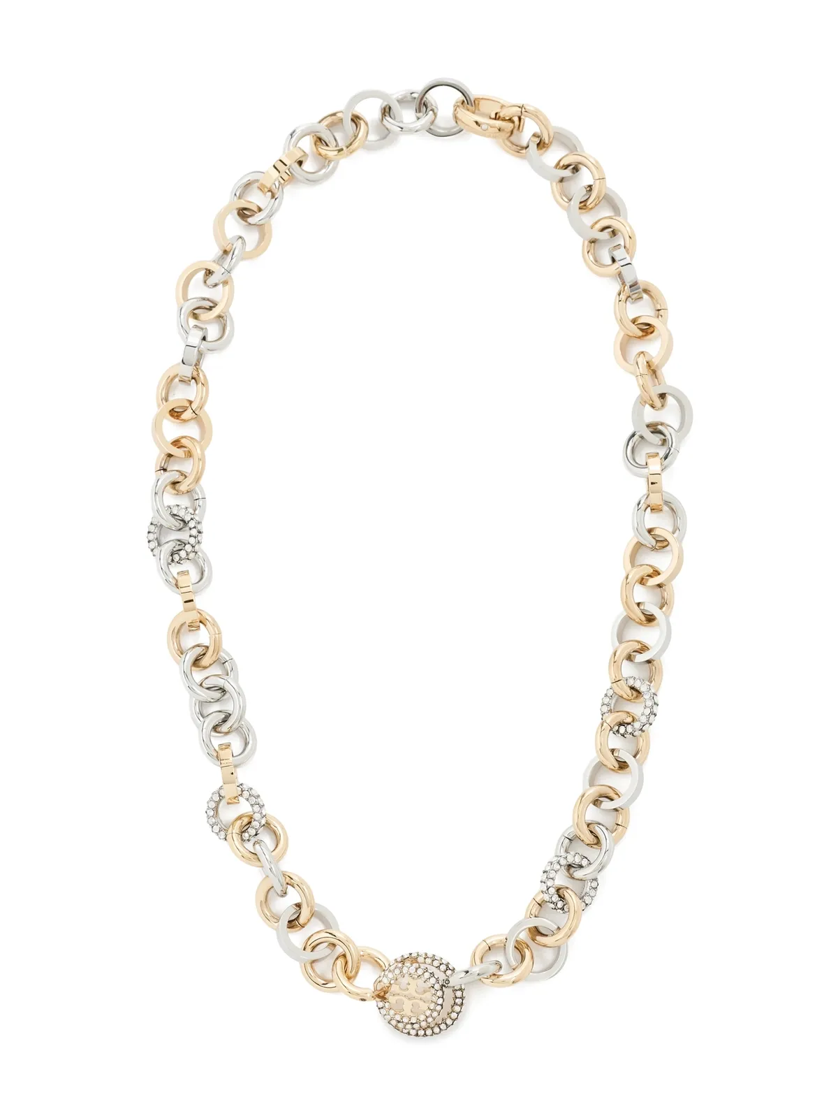 Tory Burch アイコン ミックス パヴェ チェーン ネックレス - 画像1
