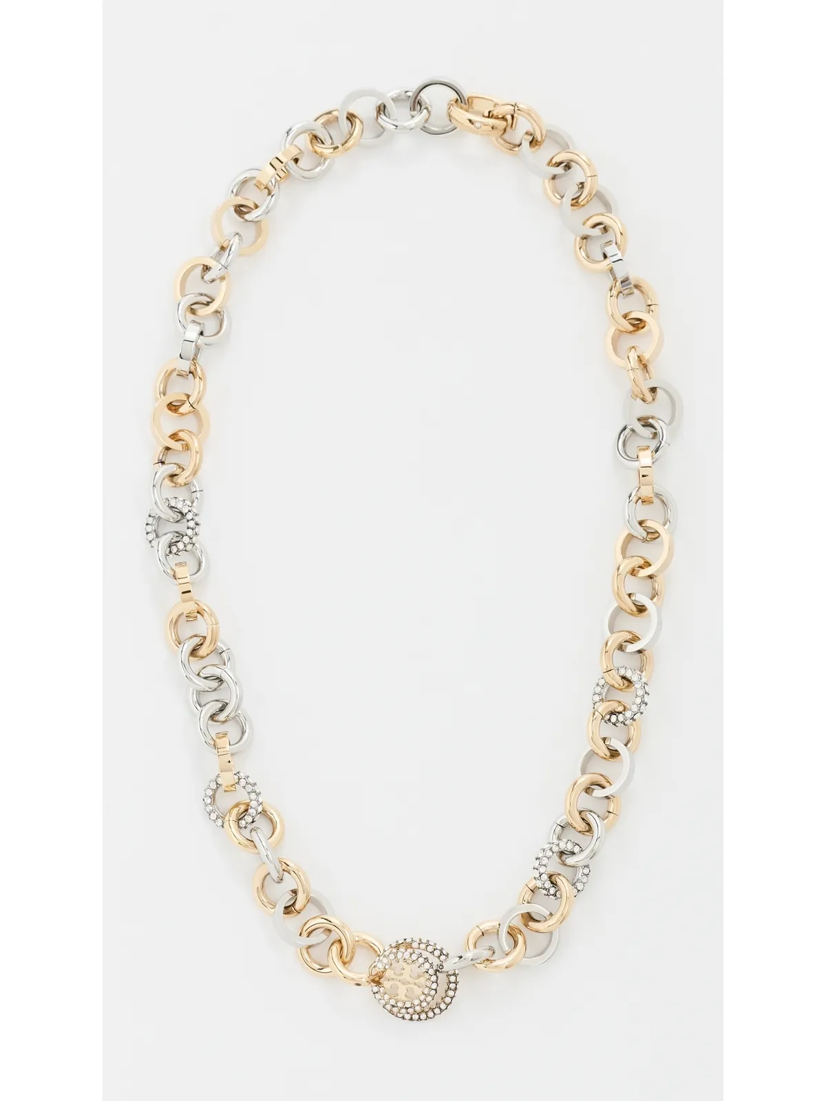Tory Burch アイコン ミックス パヴェ チェーン ネックレス - 画像2