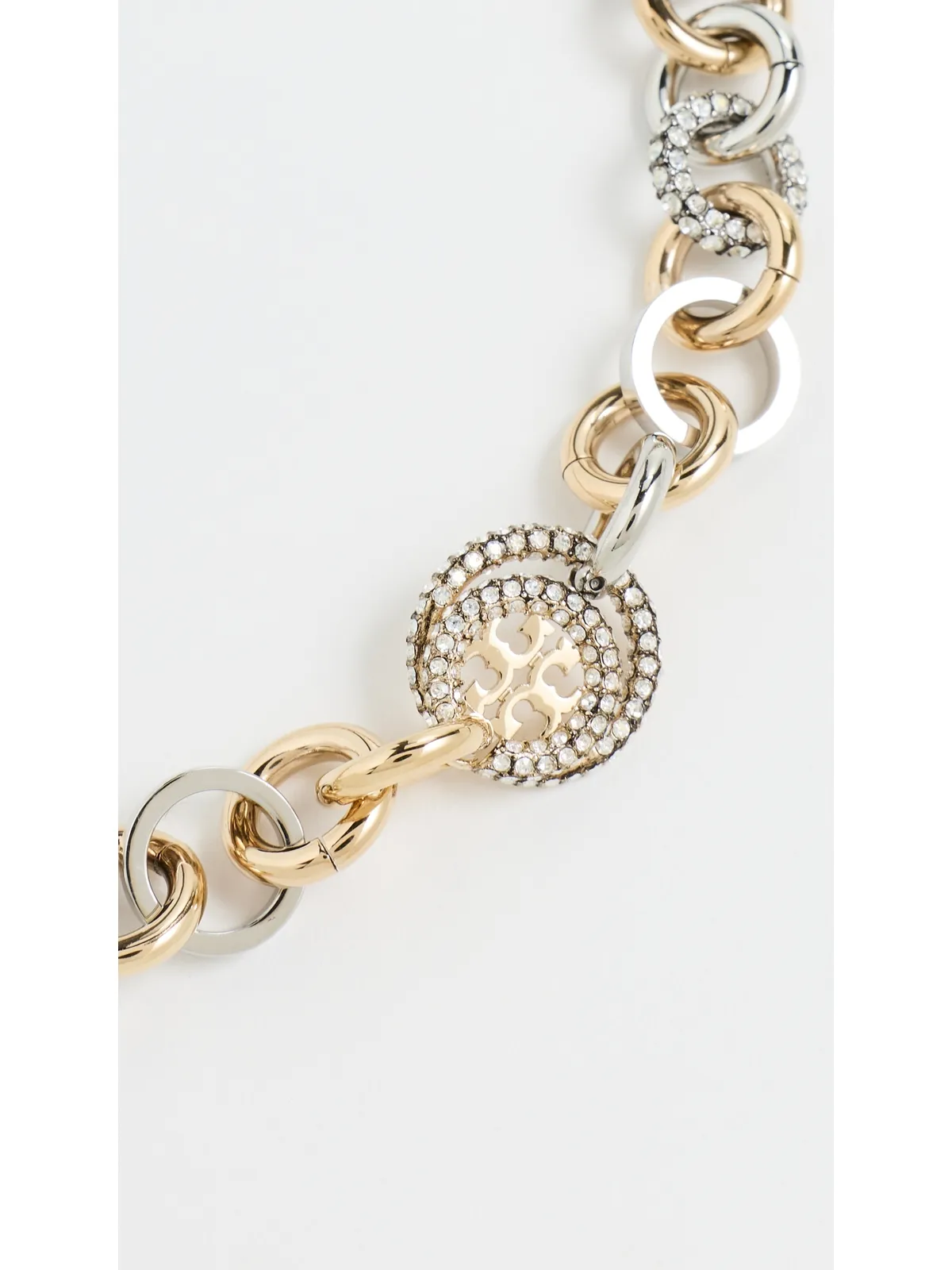Tory Burch アイコン ミックス パヴェ チェーン ネックレス - 画像4