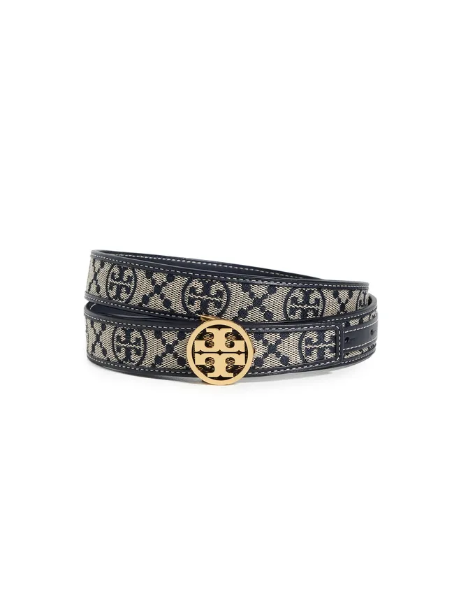 Tory Burch Tory Burch モノグラム ミラー ベルト ネイビーの商品画像