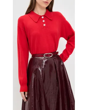 Tory Burch パンチングデザインの大きめバックル ベルト Bricklane - サムネイル3