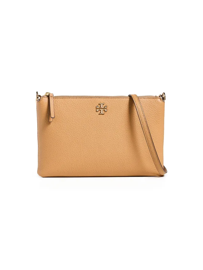 Tory Burch Tory Burch Mercer Pebbled Zip Crossbody Bag ティラミス色 クロスボディバッグの商品画像