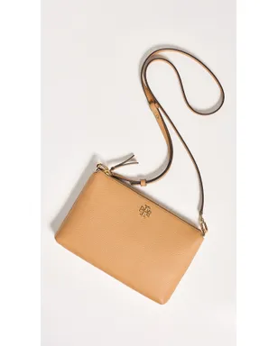 Tory Burch Mercer Pebbled Zip Crossbody Bag ティラミス色 クロスボディバッグ - サムネイル5
