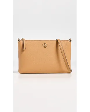 Tory Burch Mercer Pebbled Zip Crossbody Bag ティラミス色 クロスボディバッグ - サムネイル2