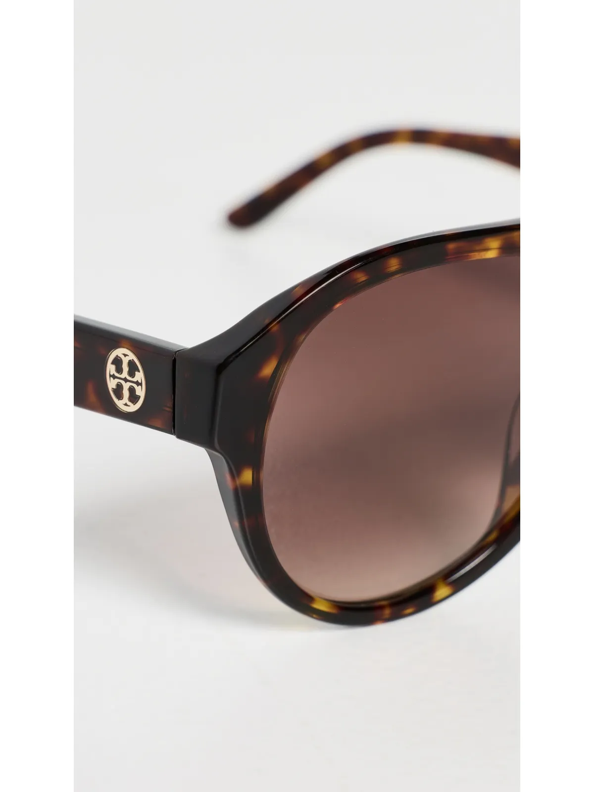 Tory Burch ミラー パイロット サングラス ダークトータス - 画像5