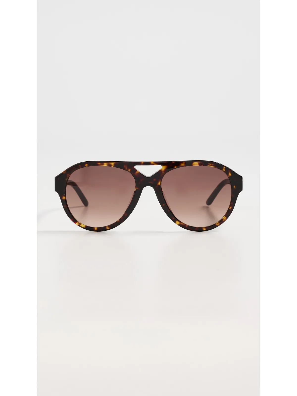 Tory Burch ミラー パイロット サングラス ダークトータス - 画像2