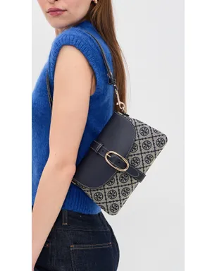 Tory Burch T Monogram ソフトな小型ショルダーバッグ トリーネイビー ワンサイズ - サムネイル3