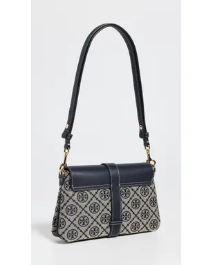 Tory Burch T Monogram ソフトな小型ショルダーバッグ トリーネイビー ワンサイズ - サムネイル4