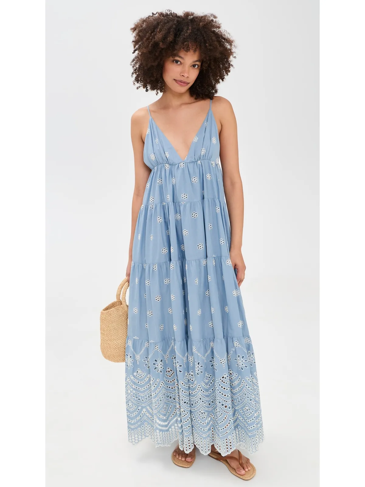 MISA Louka Dress Periwinkle Scallop M - 画像5