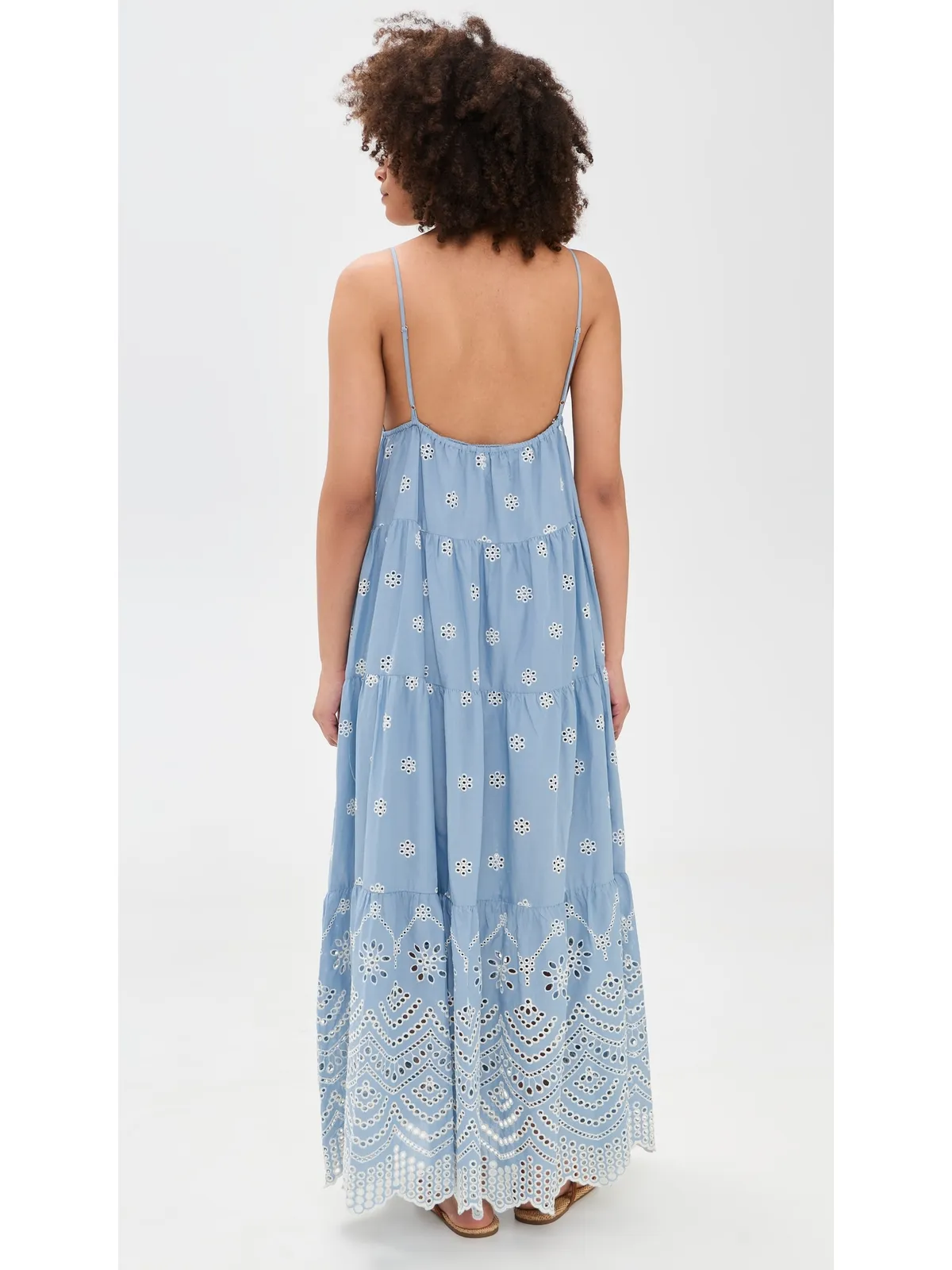 MISA Louka Dress Periwinkle Scallop M - 画像3