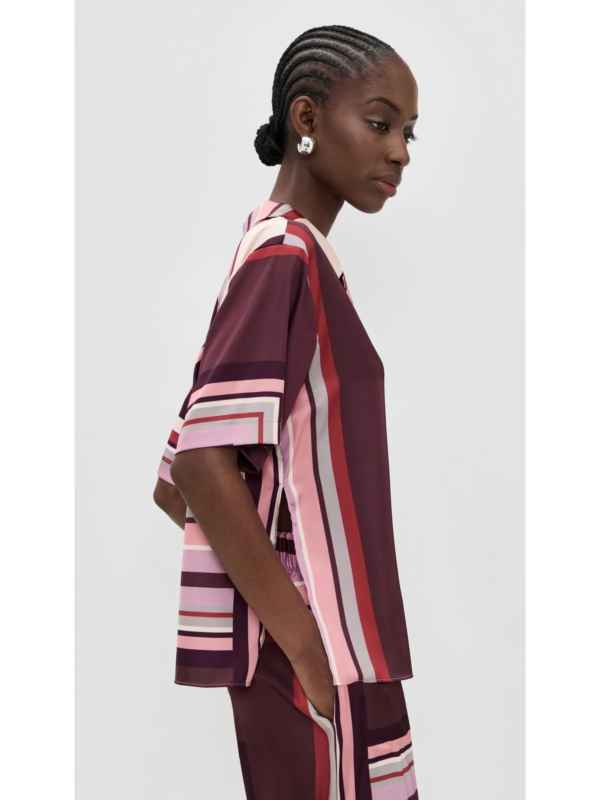 MISA Solangeトップ チョコレートGeoストライプ - 画像4