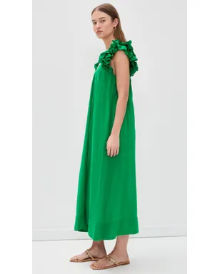 THE GREAT. The Ruffle Coverup Bright Sprig 1 - サムネイル4