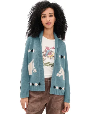 THE GREAT. The Stable Lodge Cardigan Blue Bell - サムネイル1