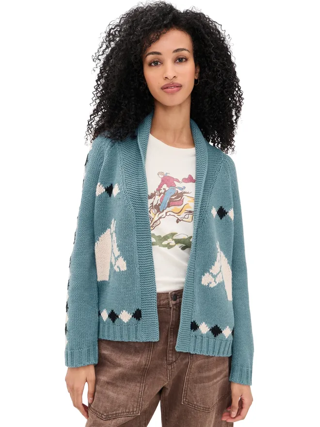 The Great THE GREAT. The Stable Lodge Cardigan Blue Bellの商品画像