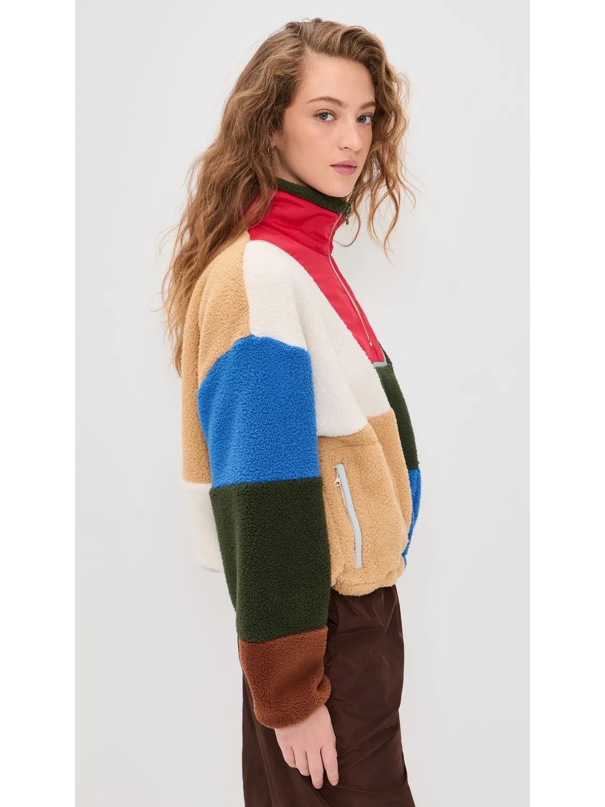 THE GREAT. Outdoors Plush カラーブロック シエラ プルオーバー Canyon Multi - 画像4