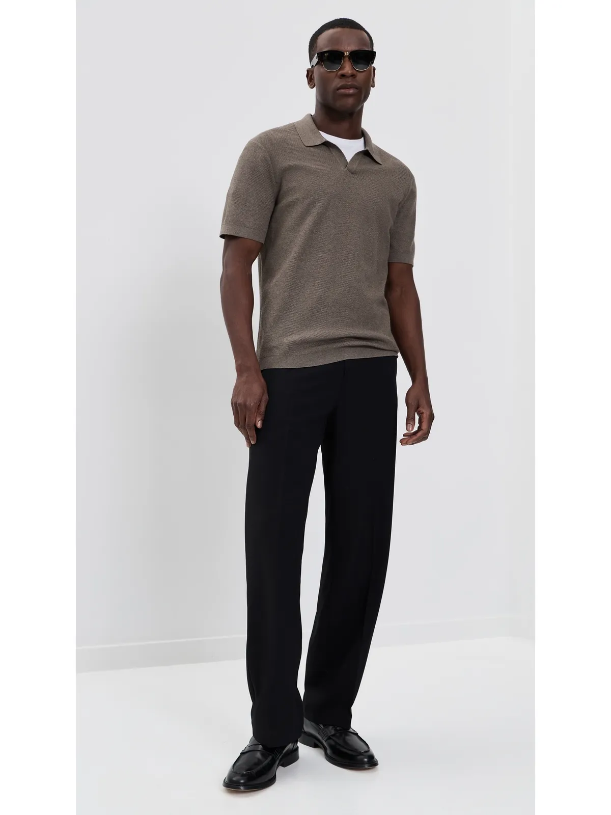 Theory Brenan Polo Morel Melange M - 画像5