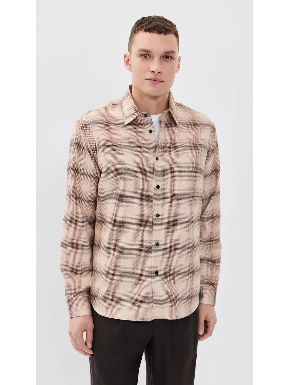 Theory フェードド チェック Weekend Shirt アラベスター・マルチ - 画像2