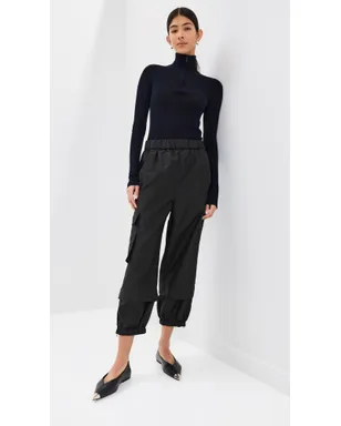 Tibi クリスピー ナイロン プルオン ジョガー ブラック - サムネイル5