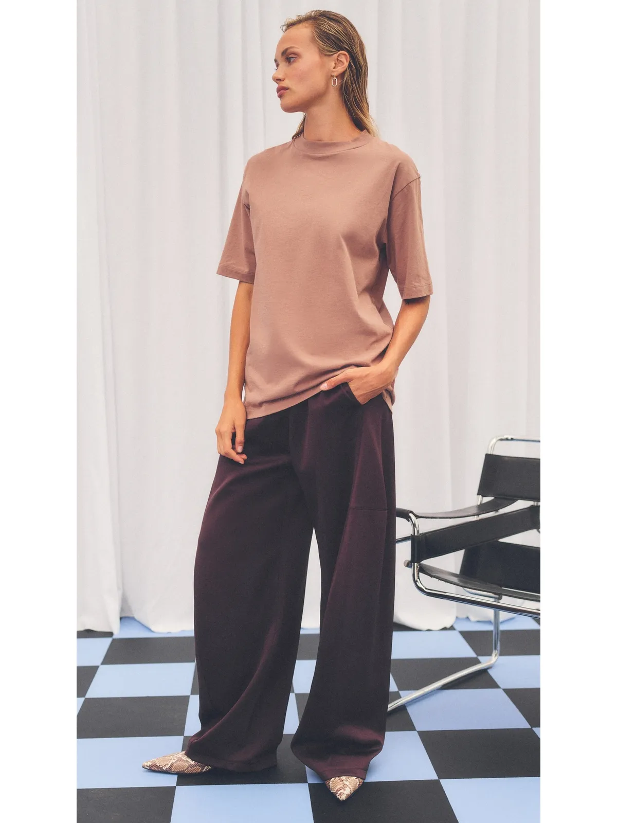 Tibi アクティブニット ウィンスロー パンツ ブラウン - 画像6