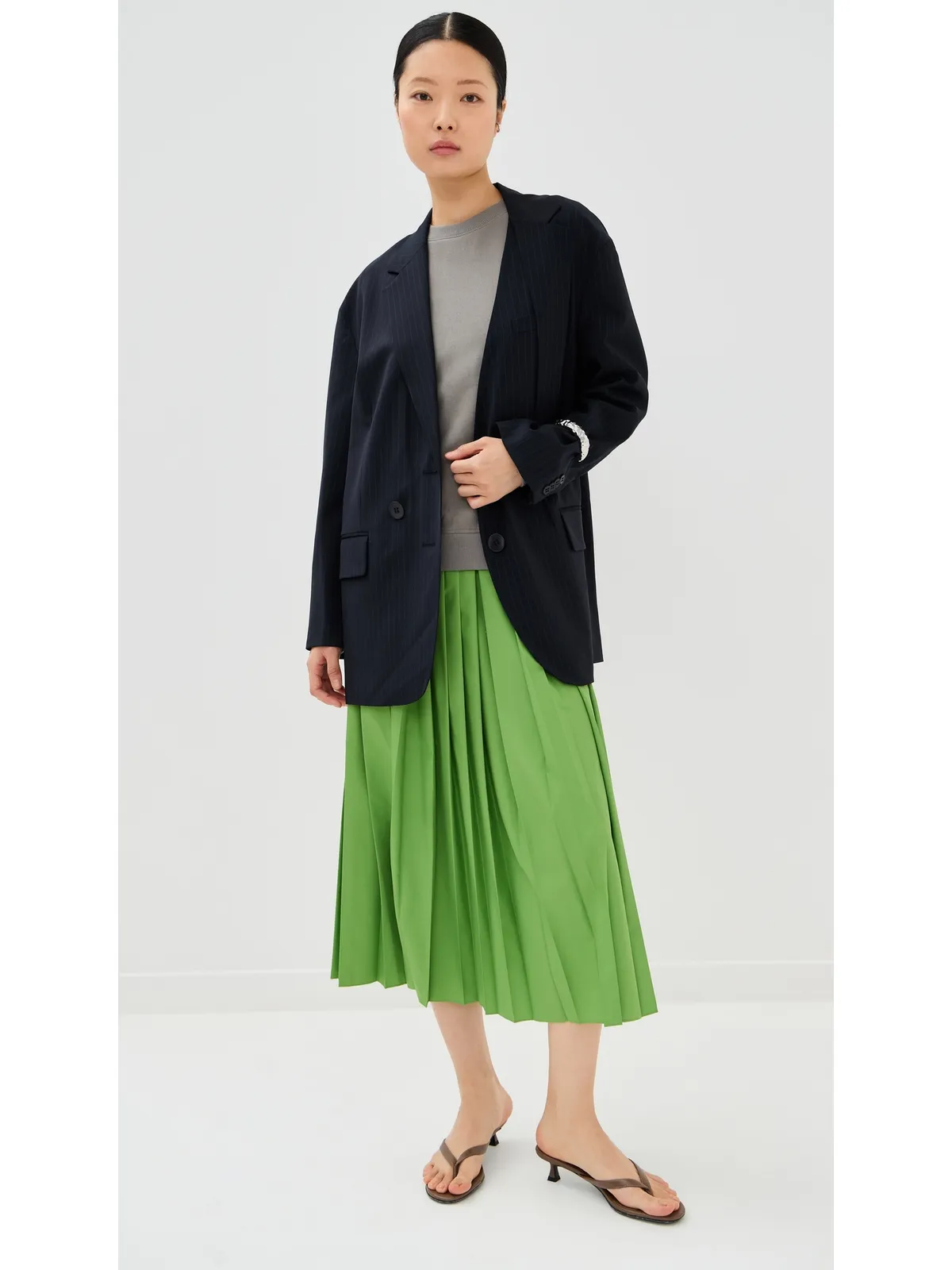 Tibi ライトウェイト クルーネック スウェットシャツ - 画像6
