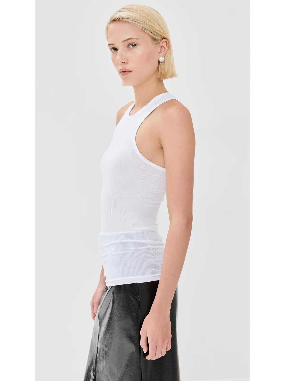Tibi サーキュラーファインリブTタンクトップ - 画像4