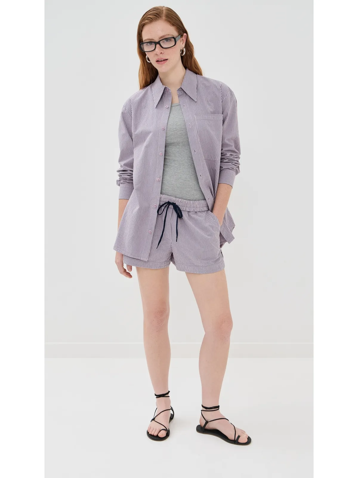 Tibi ガーメントダイ シアサッカー プルオンショーツ - 画像5