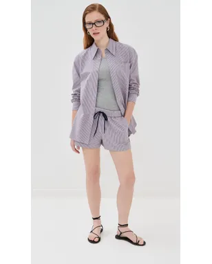 Tibi ガーメントダイ シアサッカー プルオンショーツ - サムネイル5