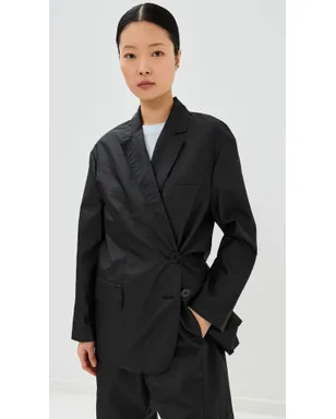 Tibi クリスピー ナイロン リアム ブレザー ブラック - サムネイル3