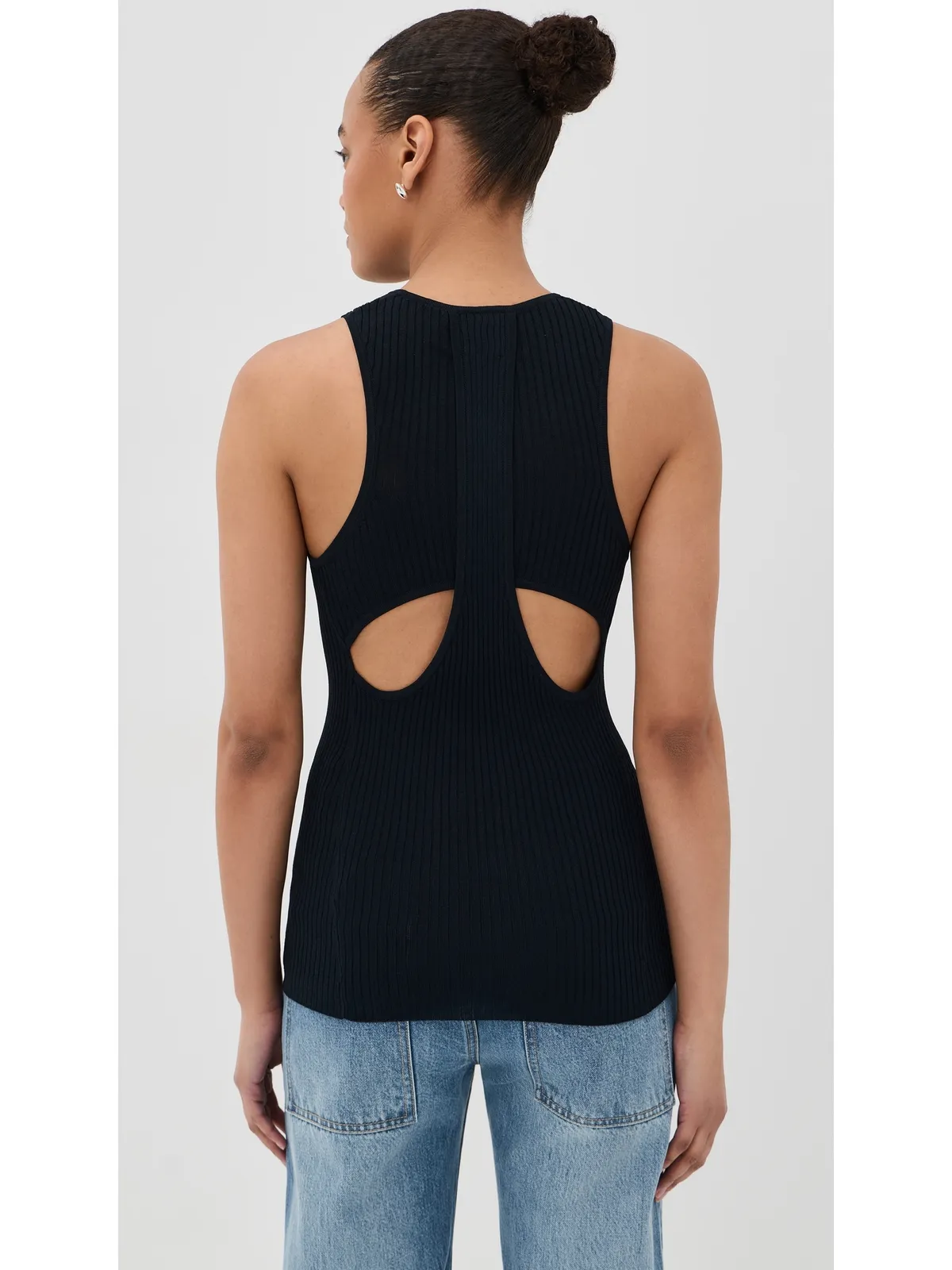 Tibi リブ編みカットアウトタンクトップ - 画像3