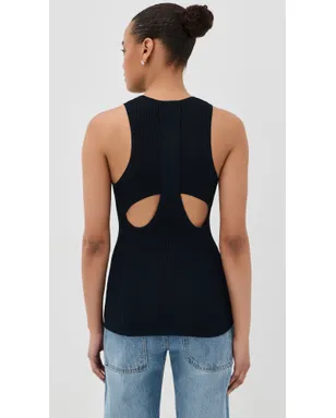 Tibi リブ編みカットアウトタンクトップ - サムネイル3