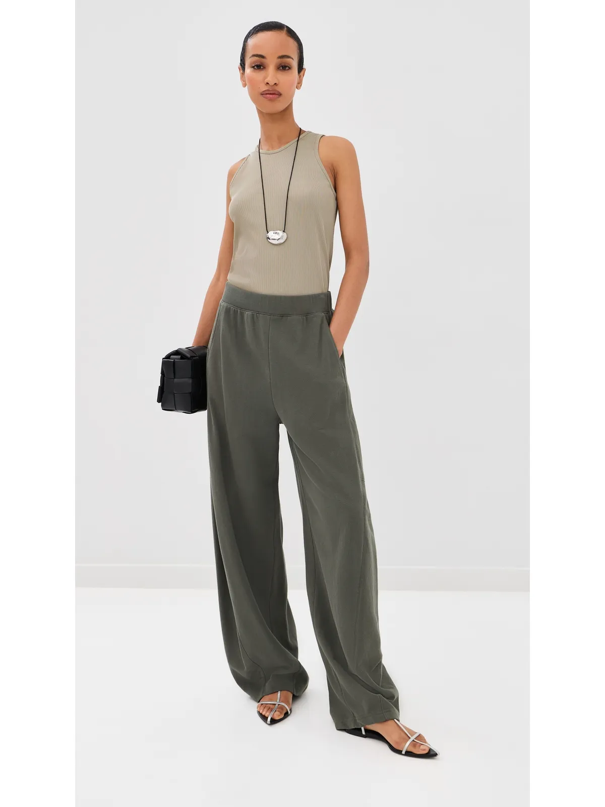 Tibi ストレッチビスコースリブ タンクトップ - 画像5