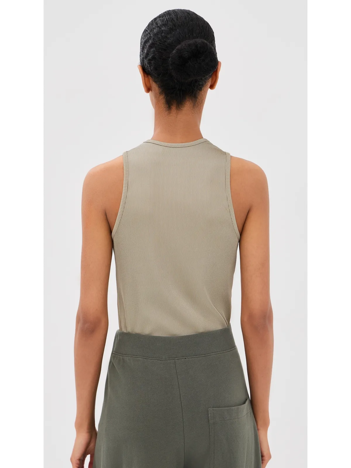 Tibi ストレッチビスコースリブ タンクトップ - 画像3