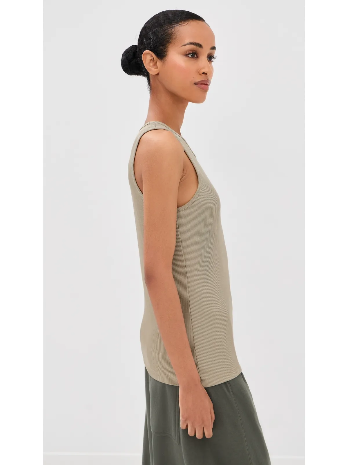 Tibi ストレッチビスコースリブ タンクトップ - 画像4