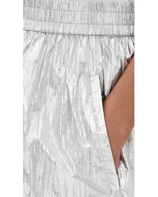 Tibi シルバーメタリック ナイロン プルオン フルスカート - サムネイル6