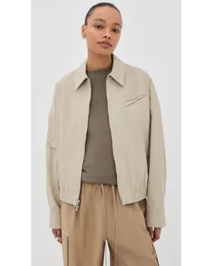 Tibi トープ色 春ツイル ボンバージャケット - サムネイル2