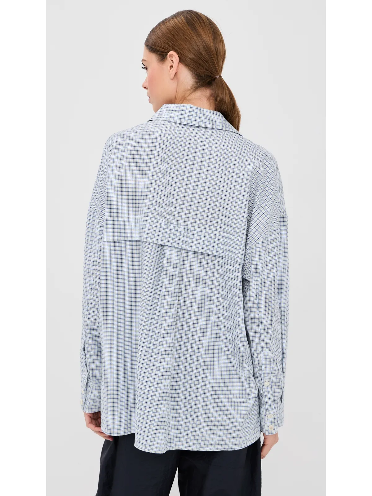 Tibi Linus チェック柄オーバーサイズシャツ - 画像3