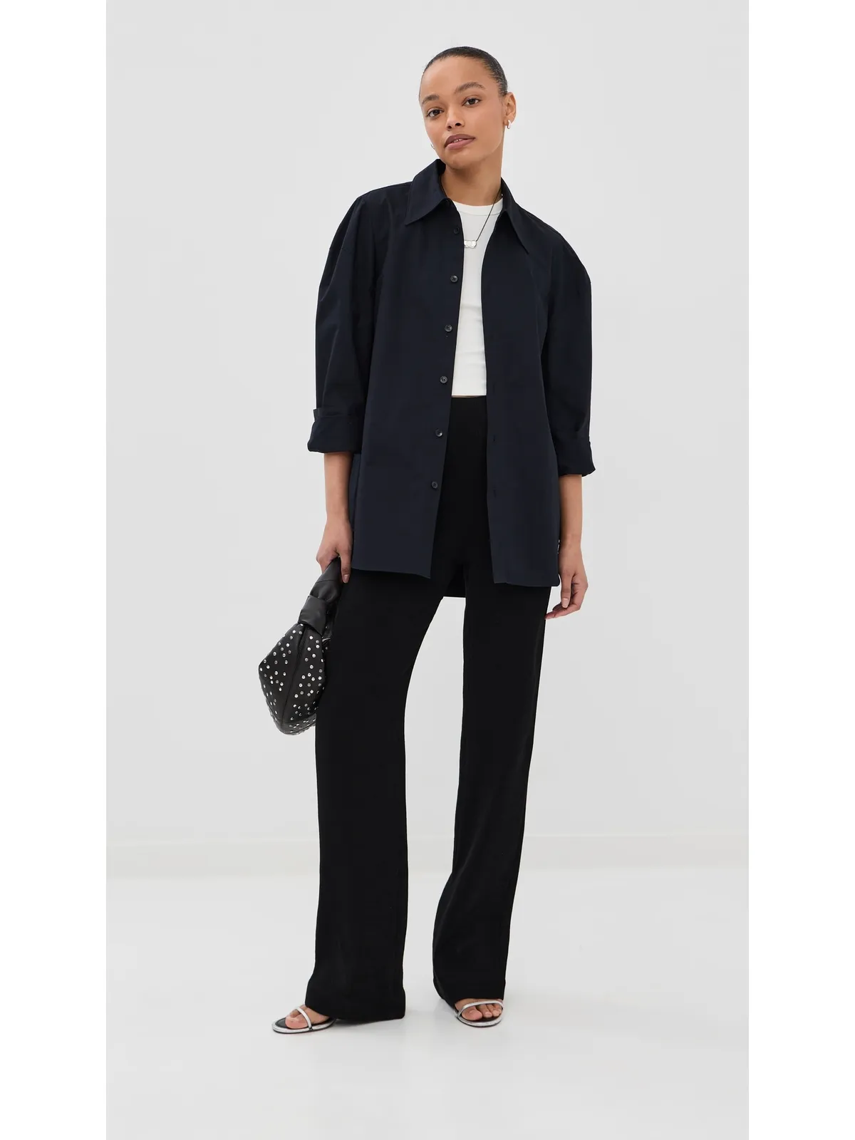 Tibi ビスコースプリーツ コービットパンツ ブラック - 画像2