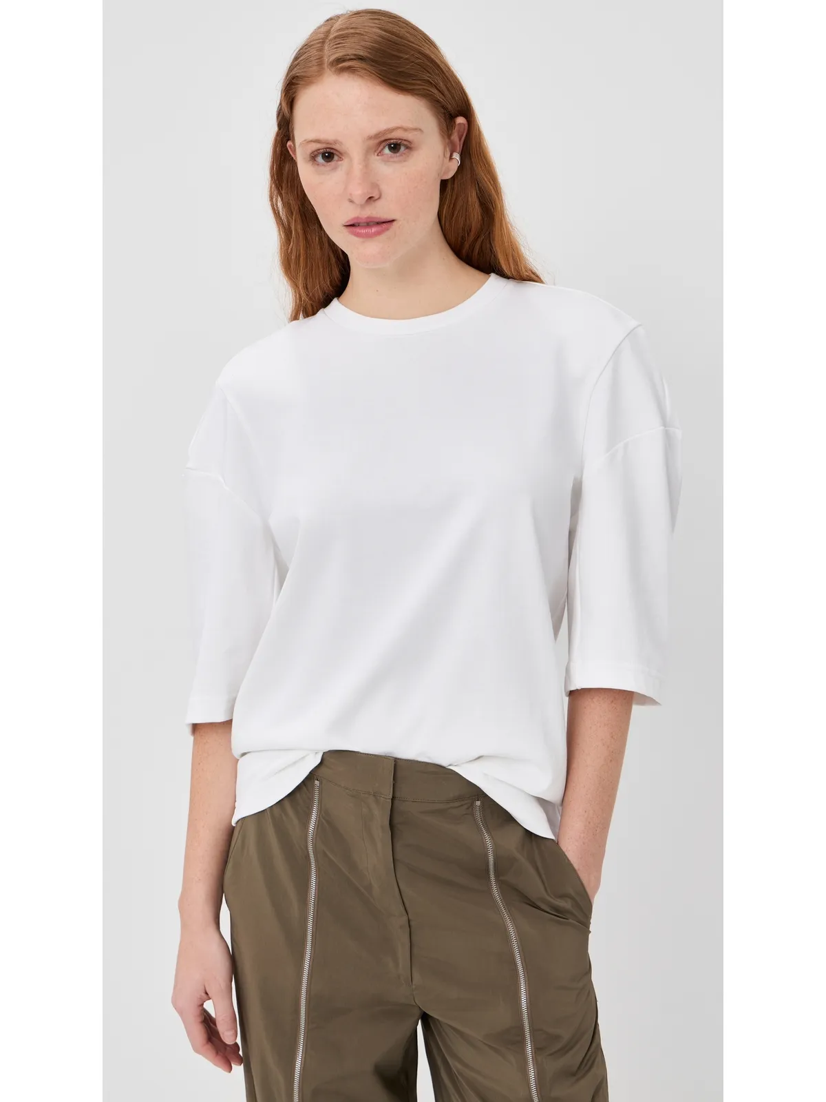 Tibi パーフェクト ヒンジドスリーブ Tシャツ - 画像3