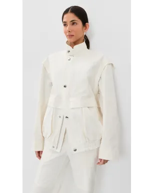 Tibi パッチワークツイル スリッカー ジャケット ホワイト - サムネイル2