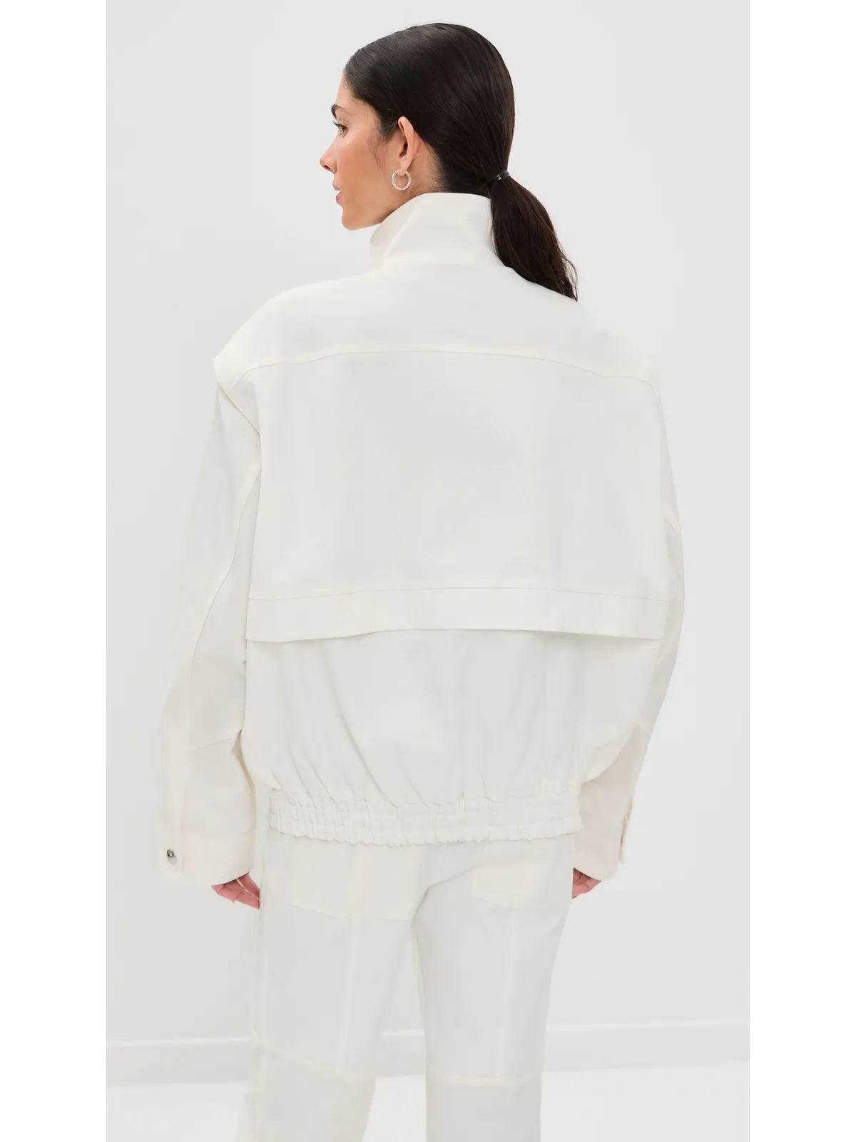 Tibi パッチワークツイル スリッカー ジャケット ホワイト - 画像3