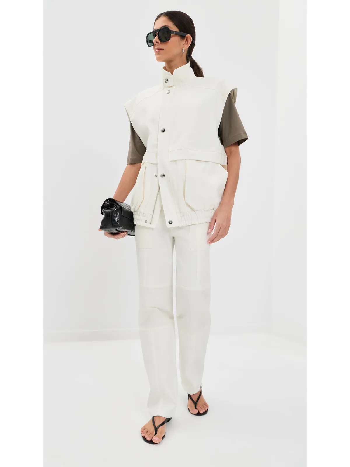 Tibi パッチワークツイルカーゴフィッシャージーンズ - 画像5